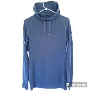 Nike Dri-Fit Hoodie Womens Sz Medium Grey Wool Blend Pullover Run Jog Athleisure